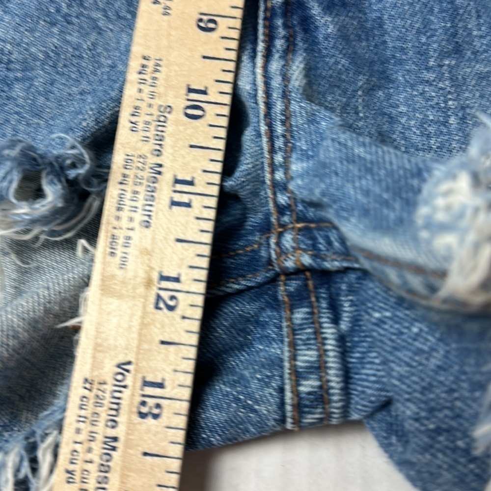 Vintage 90s Levi’s 512 Cutoff ShortsHand-Painted Sunflower Denim Festival Indie - Picture 9 of 11
